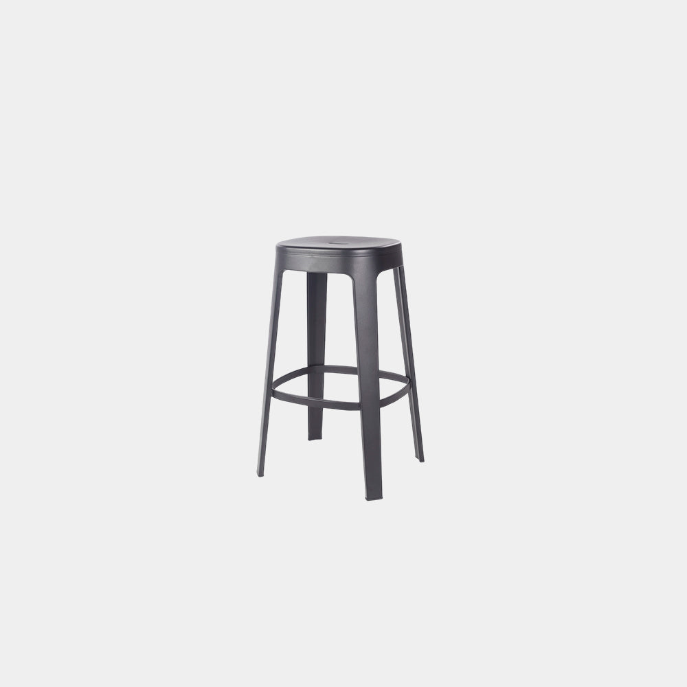 Ombra bar Stool Jet Black Backrest No Backrest