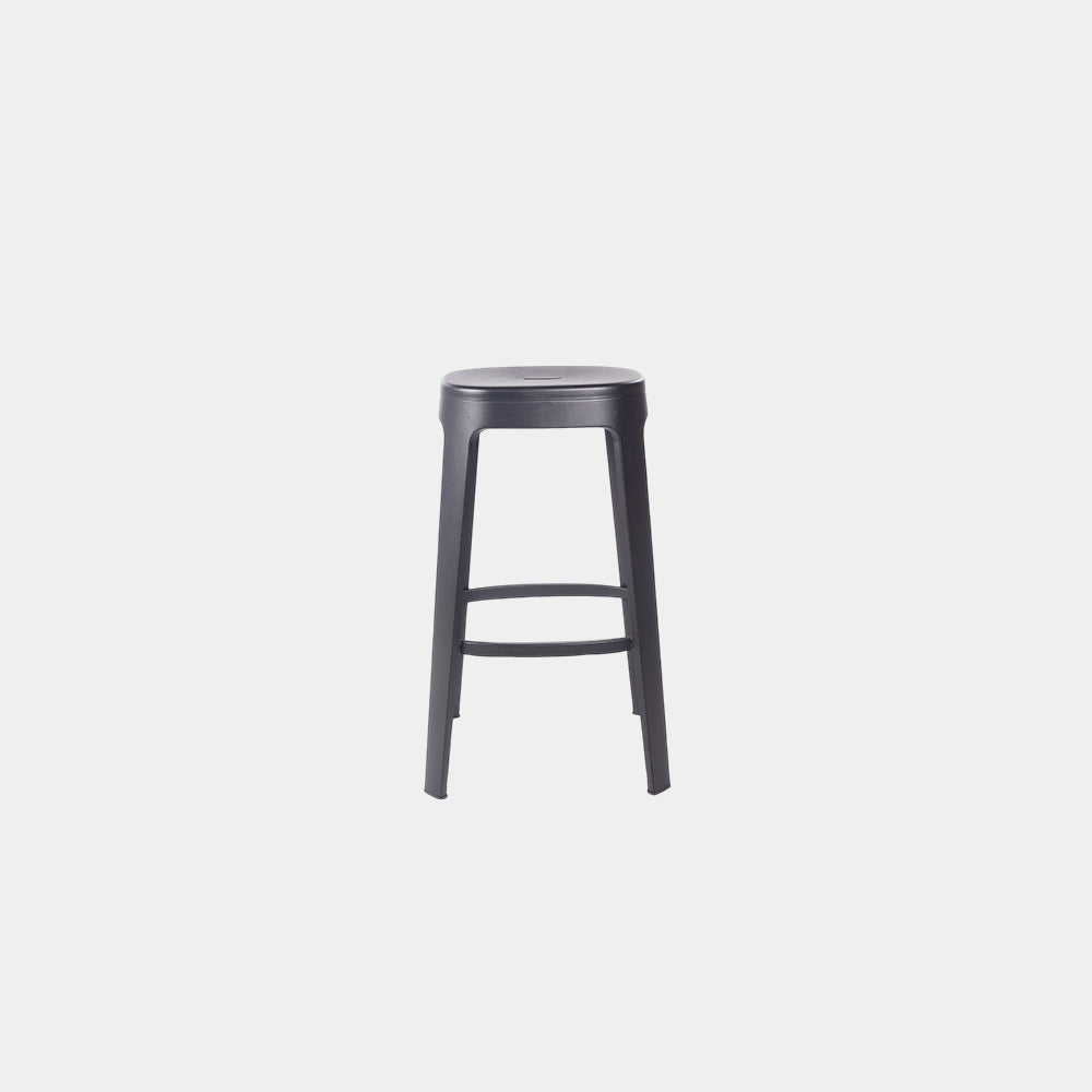 Ombra bar Stool Jet Black Backrest No Backrest