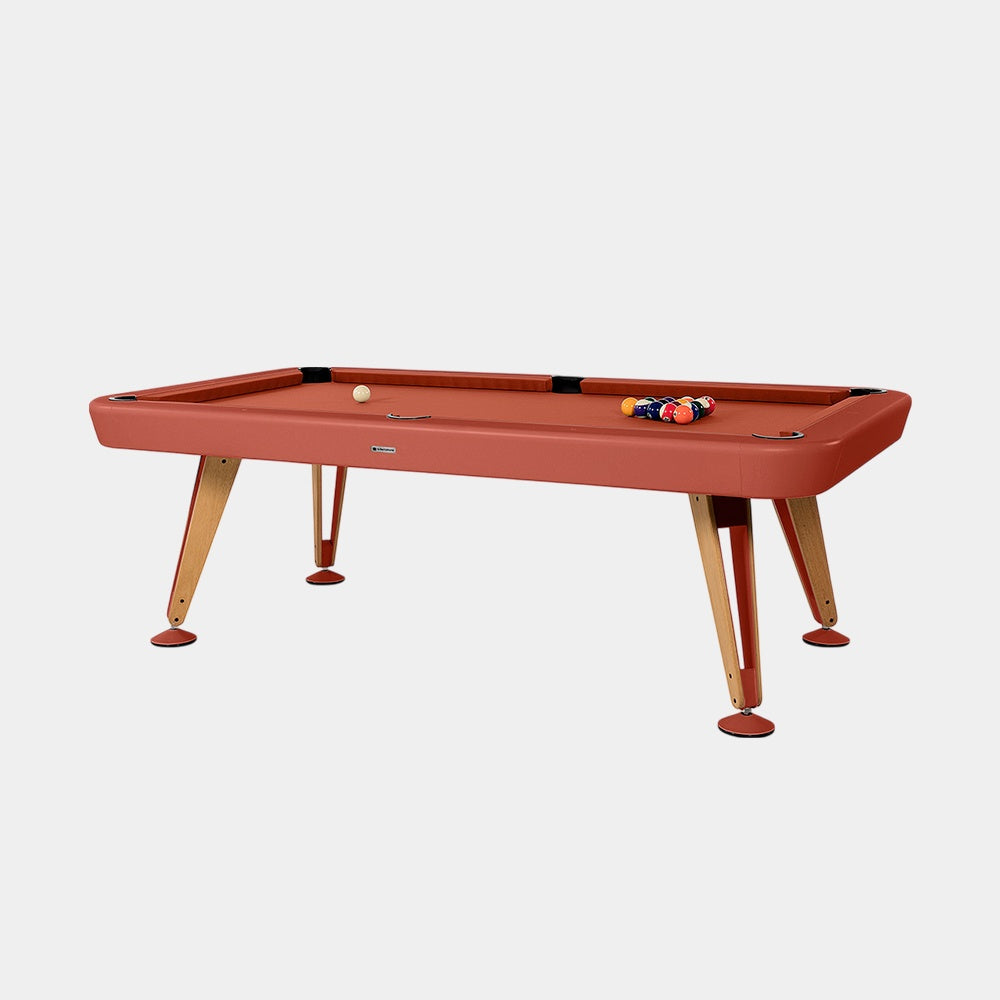 Diagonal Outdoor Pool table Terracotta