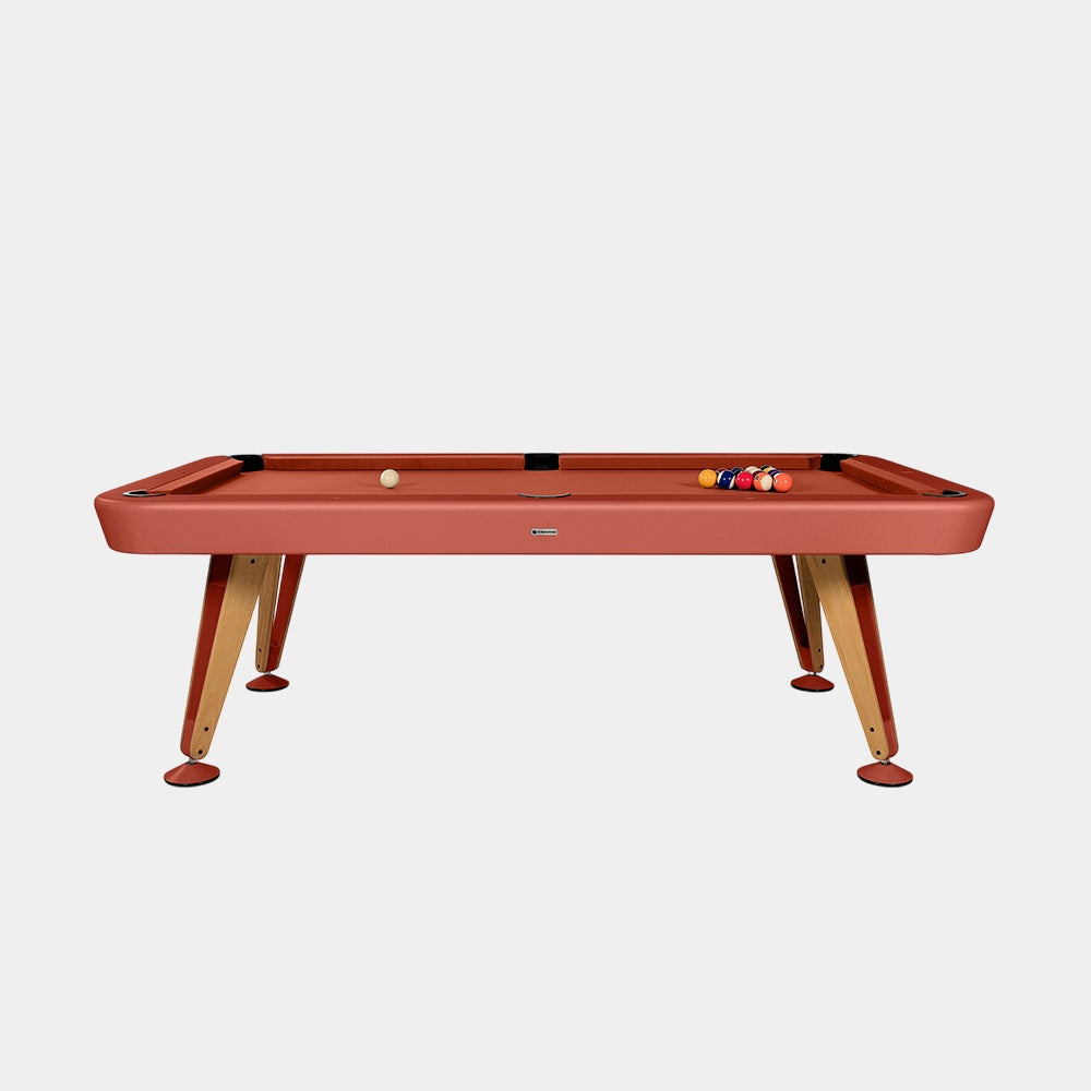 Diagonal Outdoor Pool table Terracotta
