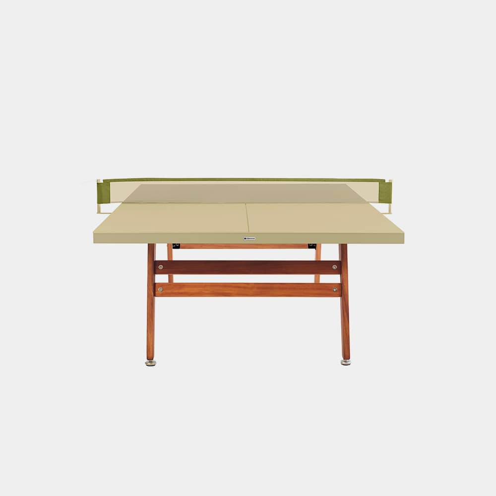 Stationary Ping Pong Table Green Beige