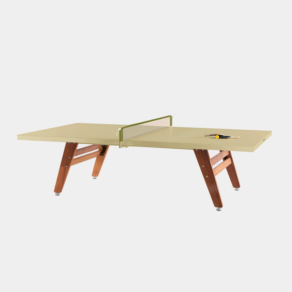Stationary Ping Pong Table Green Beige