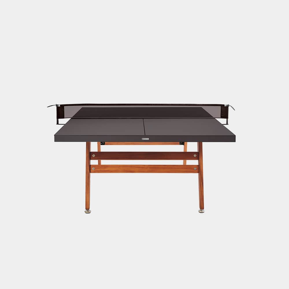Stationary Ping Pong Table Grey Brown