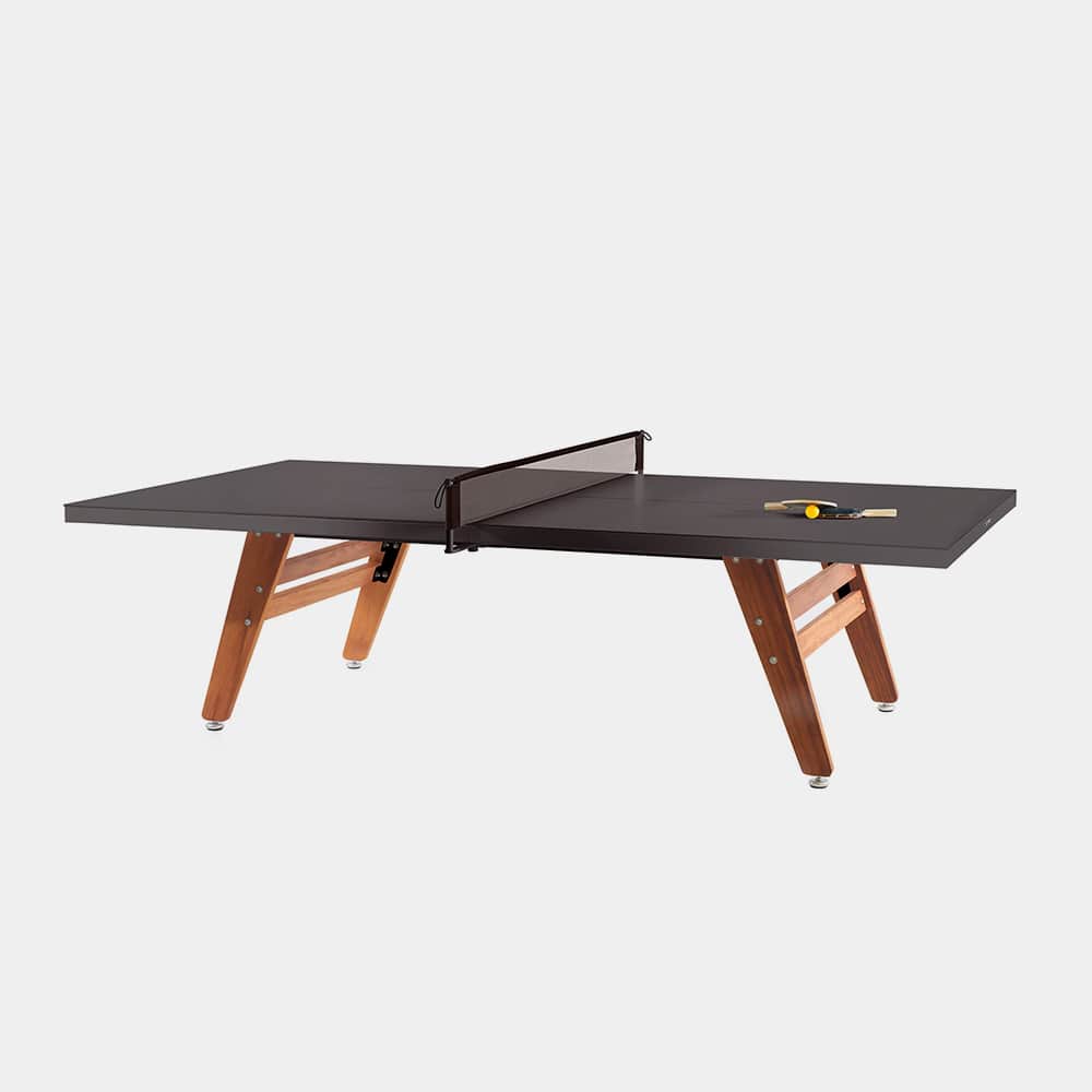 Stationary Ping Pong Table Grey Brown