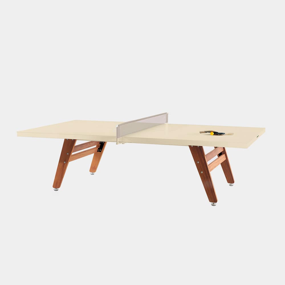 Stationary Ping Pong Table Light Ivory