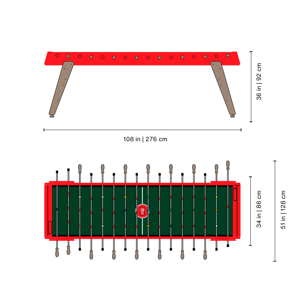 RS Max Football Table World Cup Edition  Traffic Red