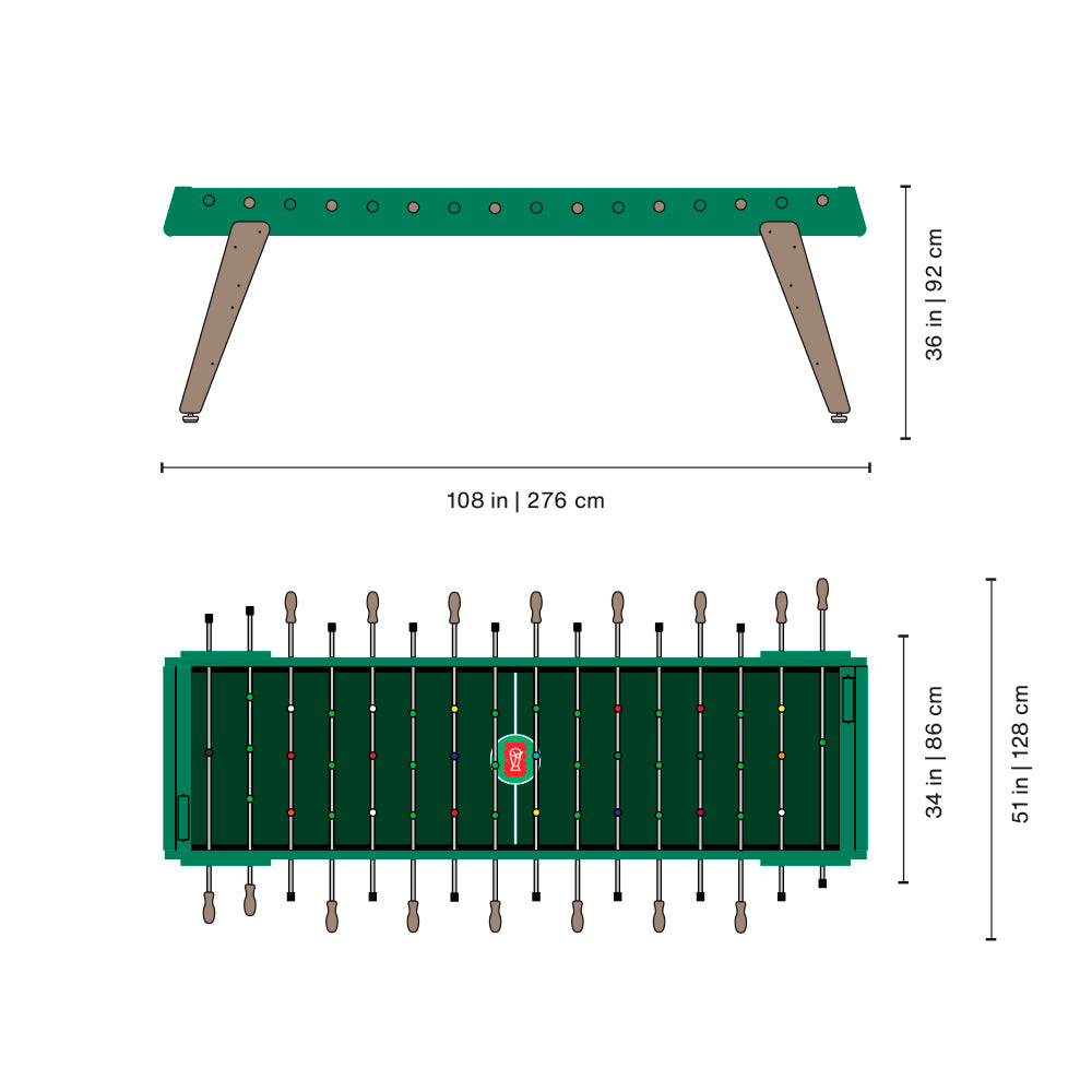 RS Max Football Table World Cup Edition Green
