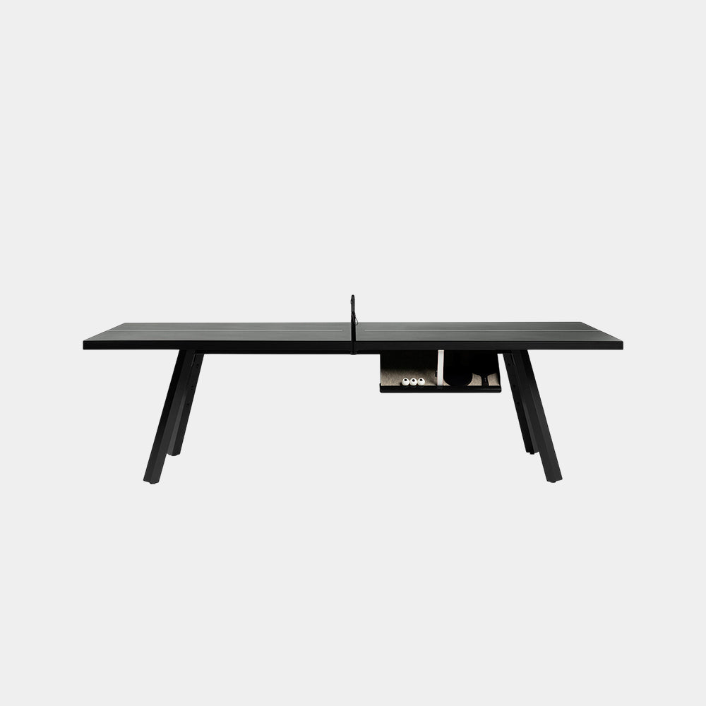 You and Me Monochrome Ping Pong Table Jet Black