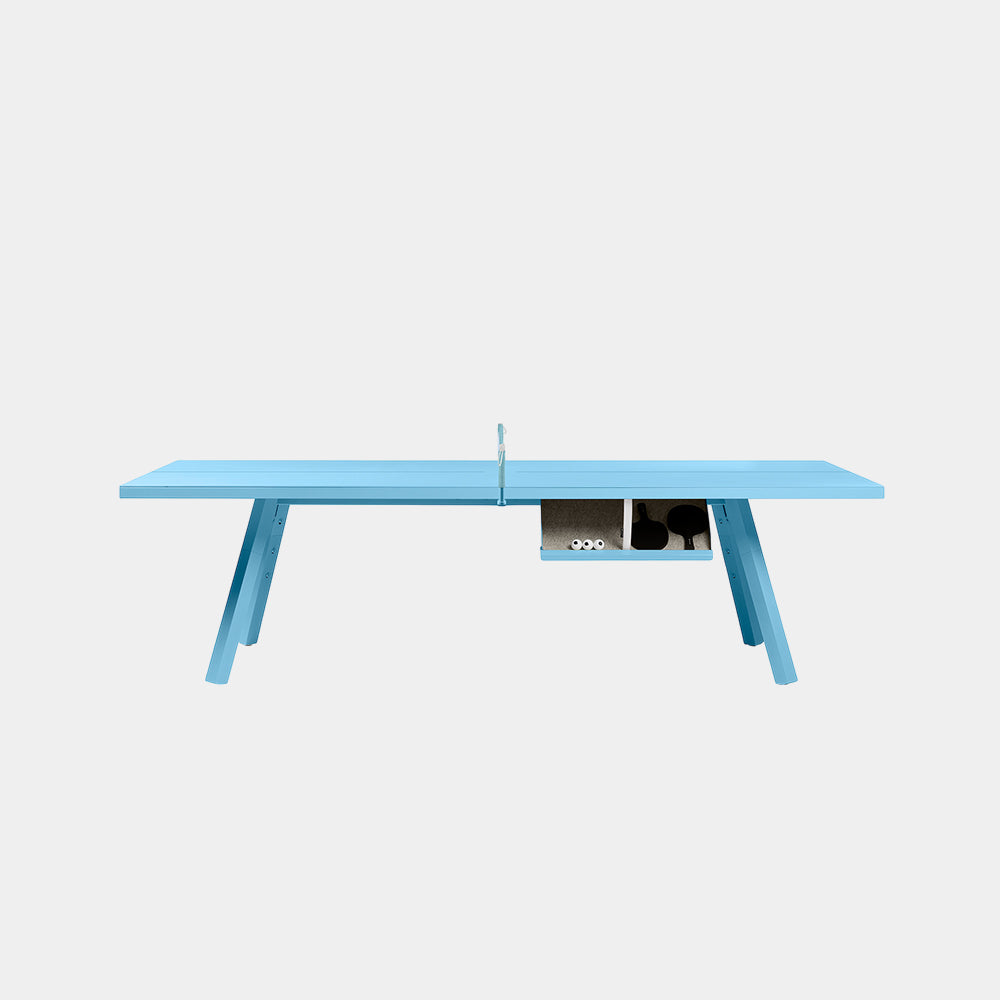 You and Me Monochrome Ping Pong Table Cool Blue