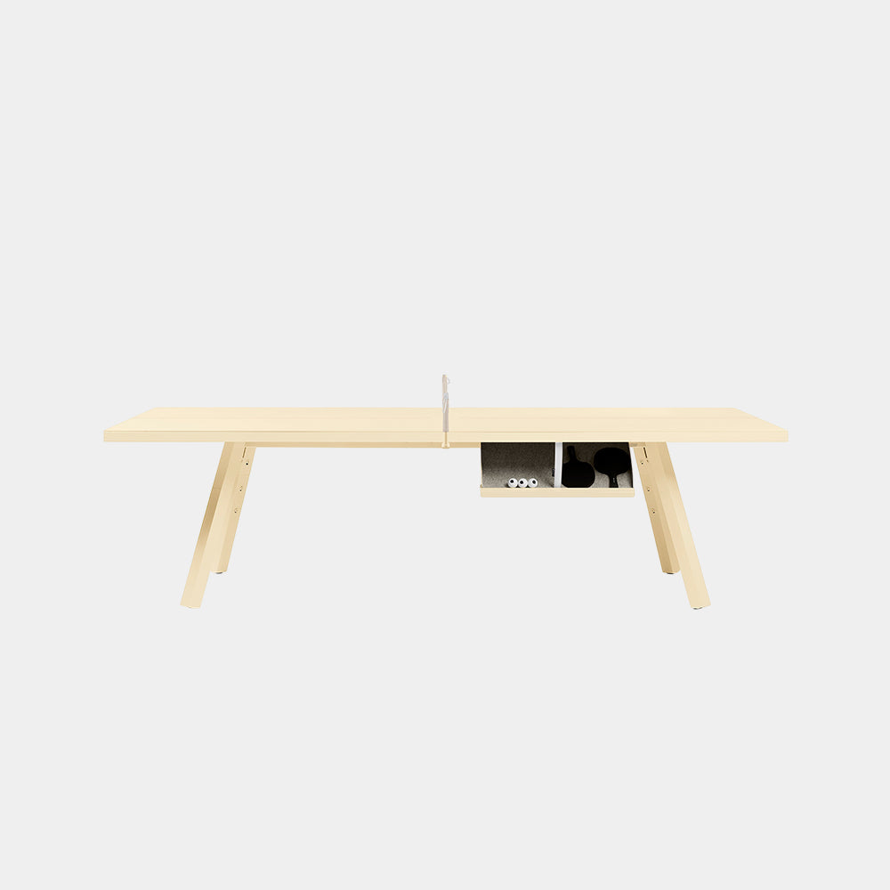 You and Me Monochrome Ping Pong Table Light Ivory