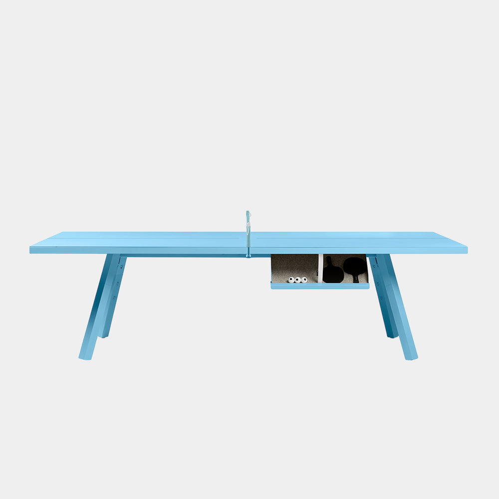 You and Me Monochrome Ping Pong Table Cool Blue