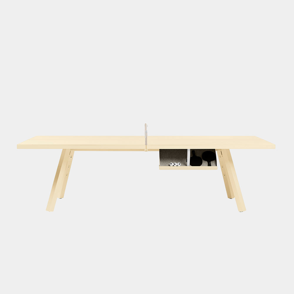 You and Me Monochrome Ping Pong Table Light Ivory