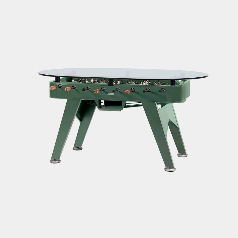 #Glass Table Top_Oval#Color_Nordic Green