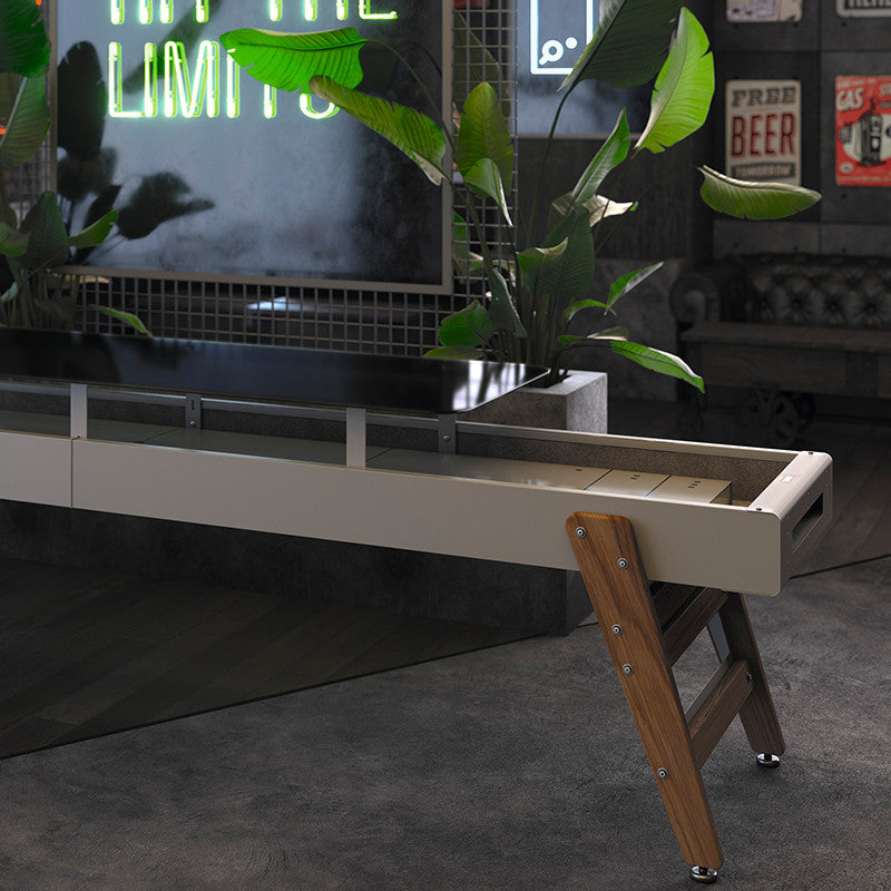 Shuffleboard de diseño RS Barcelona convertible en mesa de lujo para interior.