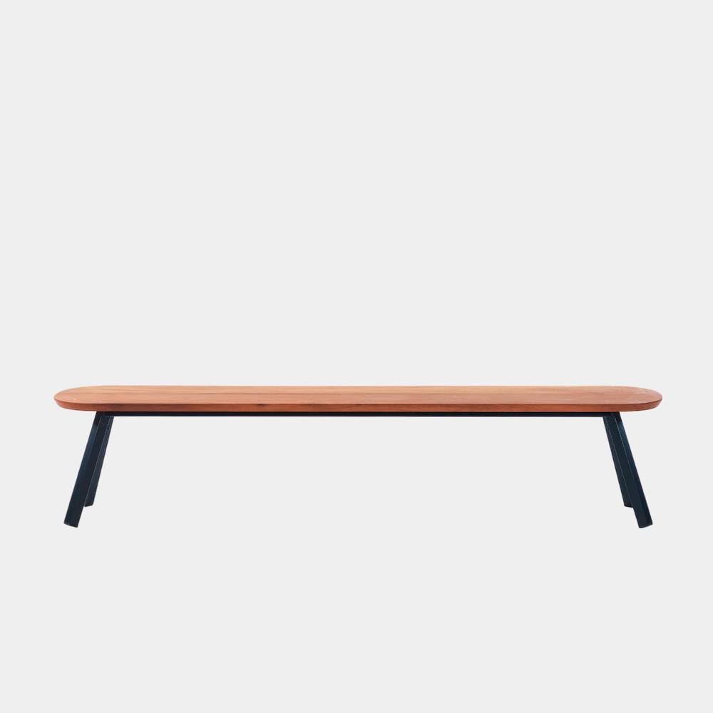 You and Me Bench Iroko Black Length 222 cm
