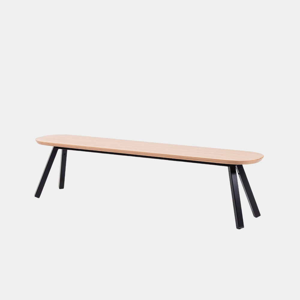 You and Me Bench Oak Black Length 180 cm