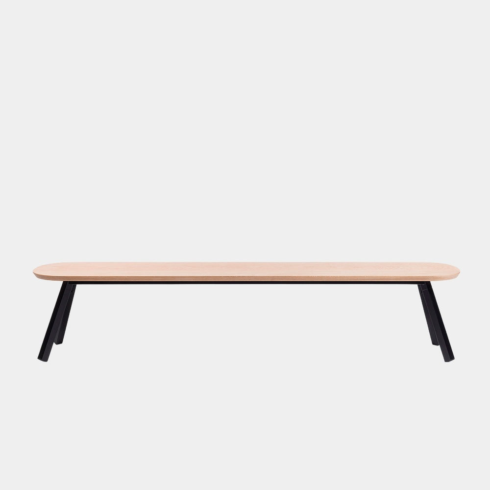 You and Me Bench Oak Black Length 220 cm