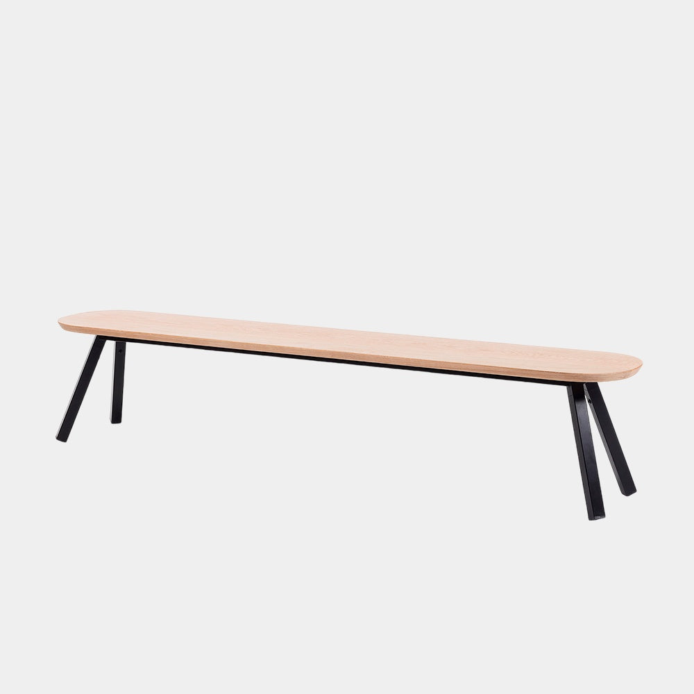 You and Me Bench Oak Black Length 220 cm