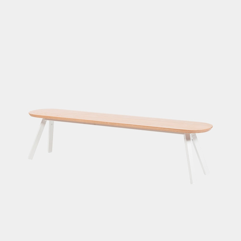You and Me Bench Oak White Length 180 cm