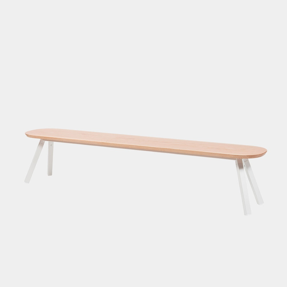 You and Me Bench Oak White Length 220 cm