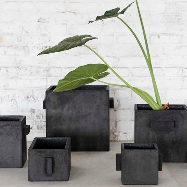 Shop Flower Pot - Rectangular Black