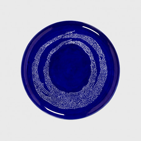 Plato Lapis Lazuli Swirl - Dots white