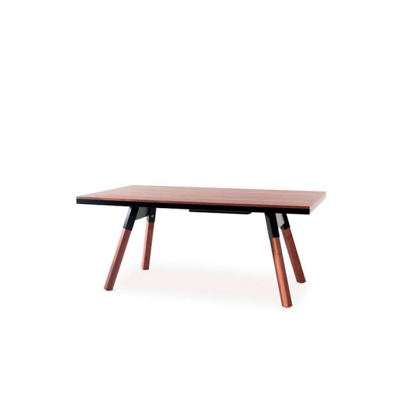 You and Me indoor design ping pong table in walnut finish from RS Barcelona