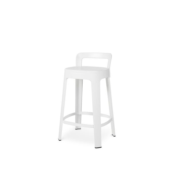 Ombra stool counter in white finish from RS Barcelona