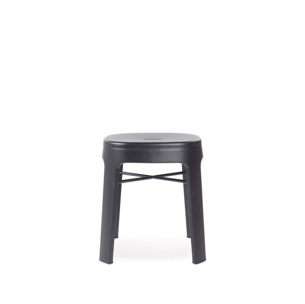 Ombra stool low in black finish from RS Barcelona