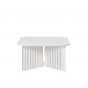 Plec table medium in white marble finish from RS Barcelona