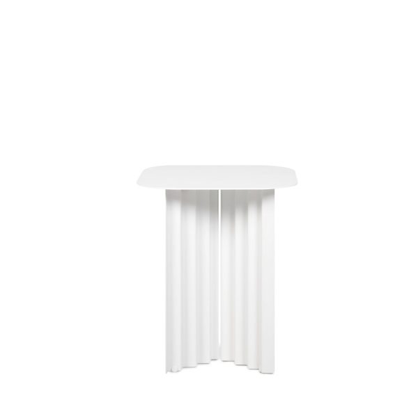 Plec table small in white metal finish from RS Barcelona