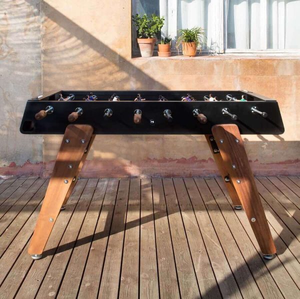 RS#3Wood football table design in black colour from RS Barcelona