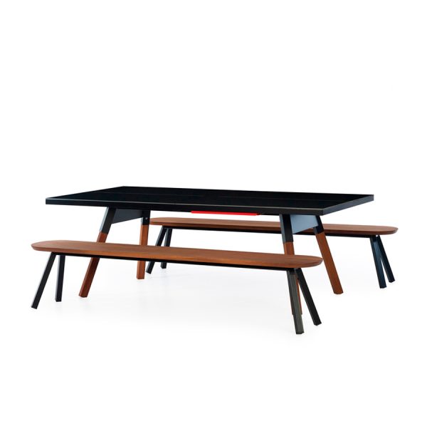 You and Me bench in iroko finish from RS Barcelona