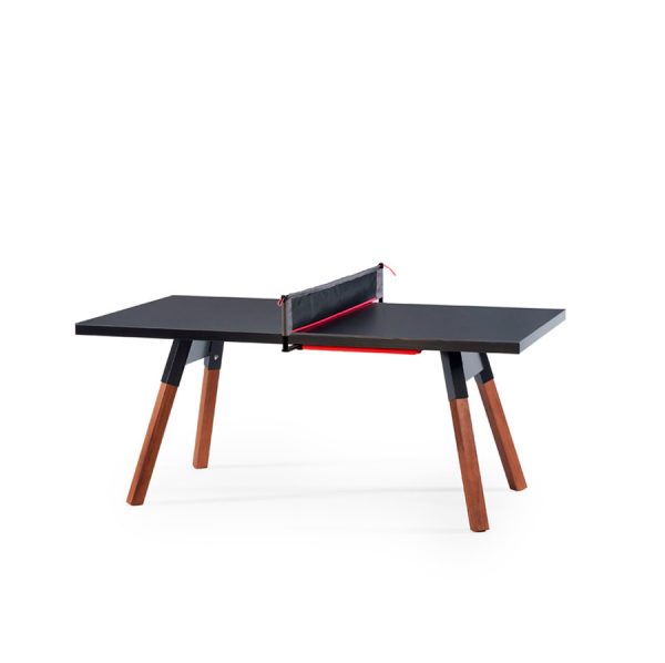 You and Me indoor and outdoor design ping pong table in black colour from RS Barcelona