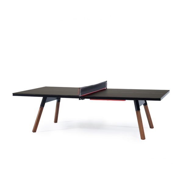 You and Me indoor and outdoor design ping pong table in black colour from RS Barcelona