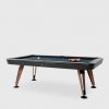 Diagonal design pool table in black finish from RS Barcelona