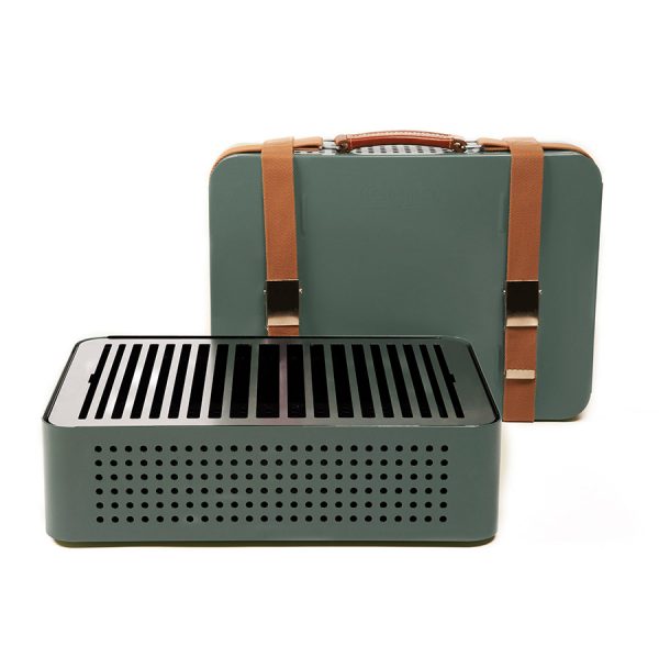 RS Barcelona Mon Oncle portable and table top barbecue in green colour