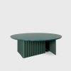 RS Barcelona Plec occasional table round large marble in green colour