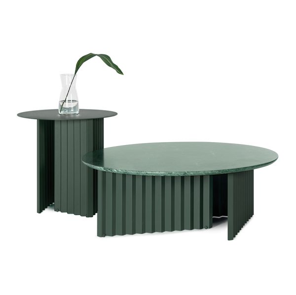 RS Barcelona Plec occasional round tables in green colour