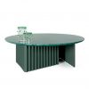 RS Barcelona Plec occasional table round large marble in green colour