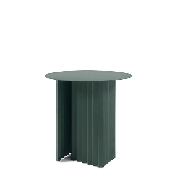 RS Barcelona Plec occasional table round small steel in green colour