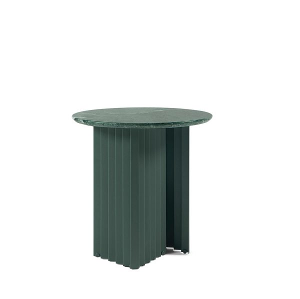 RS Barcelona Plec occasional table round small marble in green colour