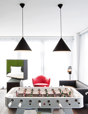 The RS Barcelona RS2 football table at the Kameha Grand Zurich Hotel