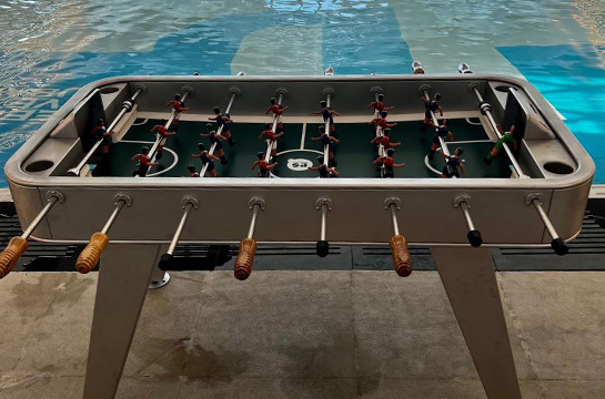 RS Barcelona RS2 football table under the water in Deep Dive Dubai