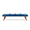 RS Barcelona Track DIning design shuffleboard table in blue
