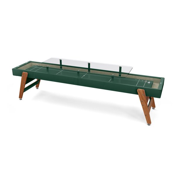 RS Barcelona Track DIning design shuffleboard table in green