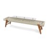 RS Barcelona Track DIning design shuffleboard table in grey
