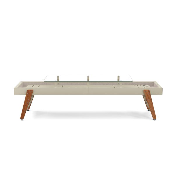 RS Barcelona Track DIning design shuffleboard table in grey