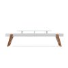 RS Barcelona Track DIning design shuffleboard table in white
